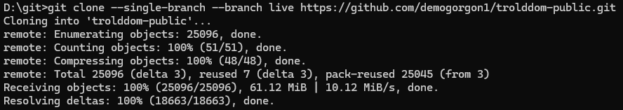Successful git clone